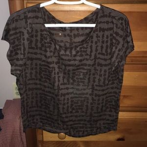 Gray and black short sleeve shirt size small